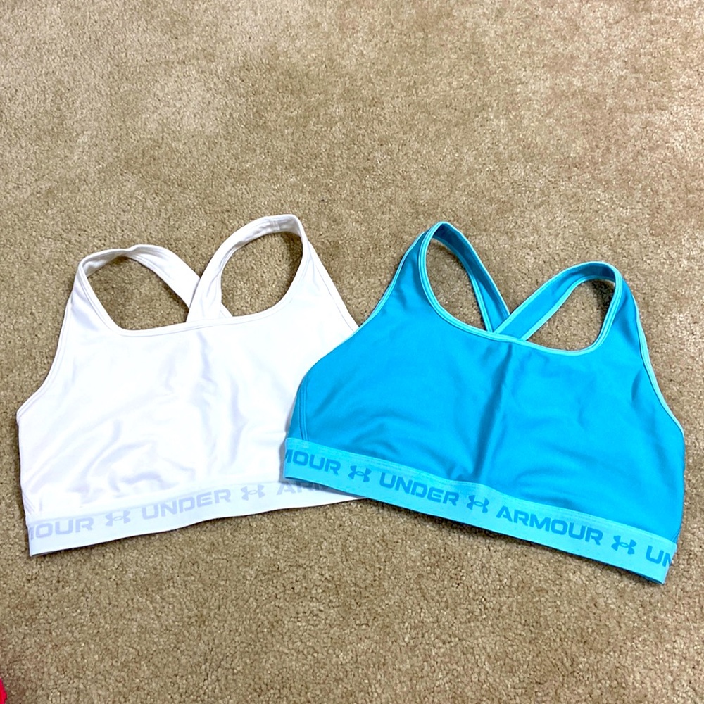 NEW Lot Under Armour HeatGear running sports bras tank tops XL - Picture 1 of 1